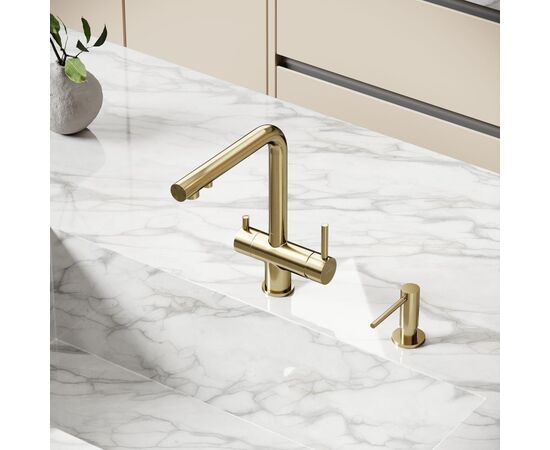 Смеситель для кухни Sancos Foster брашированное золото SC4014BG_, изображение 8