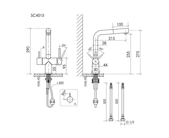 Смеситель для кухни Sancos Spin полированное золото SC4015ZG_, изображение 14