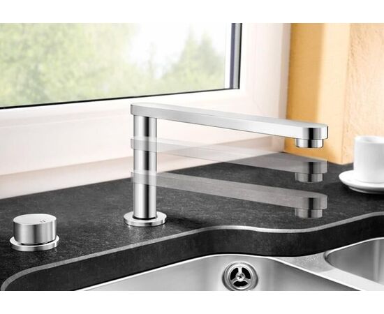 Смеситель для кухни Blanco Eloscope-F II хром 516672 установка перед окном_, изображение 5