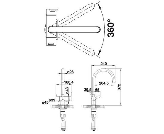 Смеситель для кухни Blanco TRIMA жемчужный 526272 с подключением фильтра_, изображение 3