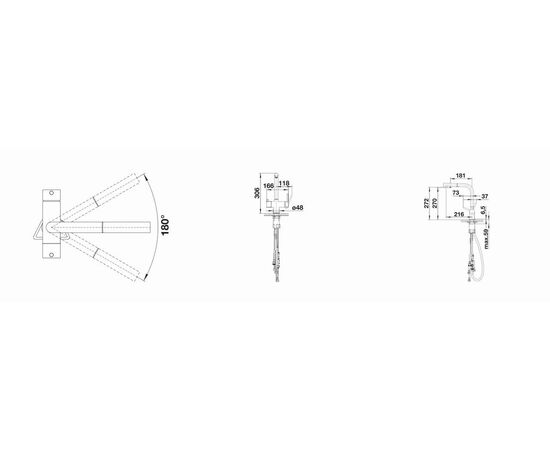 Смеситель для кухни Blanco FONTAS II алюметаллик 525140 с подключением фильтра_, изображение 7