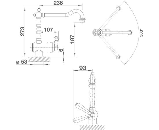 Смеситель для кухни Blanco Tradon хром 515990_, изображение 9