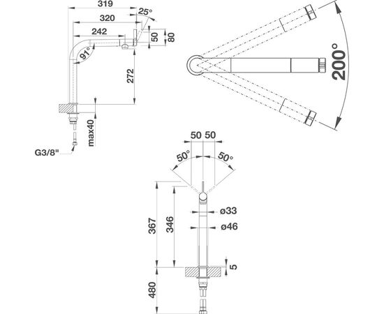 Смеситель для кухни Blanco Vonda 518435 нержавеющая сталь полированная_, изображение 13