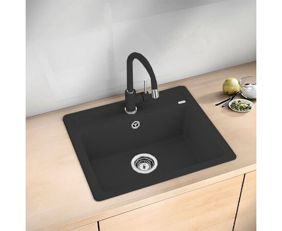 Смеситель для кухни Blanco Mida-S 526146 с выдвижным поворотным изливомс покрытием Silgranitчерный_, изображение 5