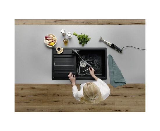 Смеситель для кухни Blanco Mida-S 526146 с выдвижным поворотным изливомс покрытием Silgranitчерный_, изображение 7