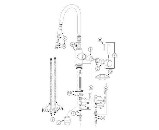 Смеситель для кухни Blanco Mida-S белый 521457_, изображение 5