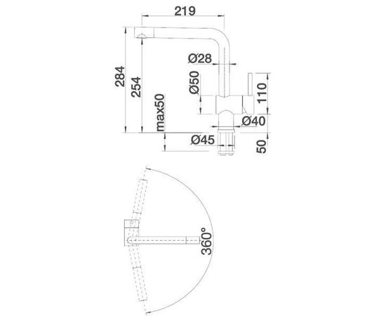Смеситель для кухни Blanco LINUS хром 514019_, изображение 9