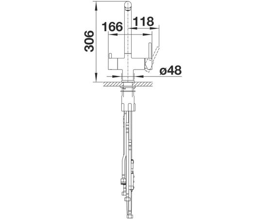 Смеситель для кухни Blanco Fontas-S II мягкий белый 526947 с подключением фильтра и выдвижной лейкой_, изображение 11
