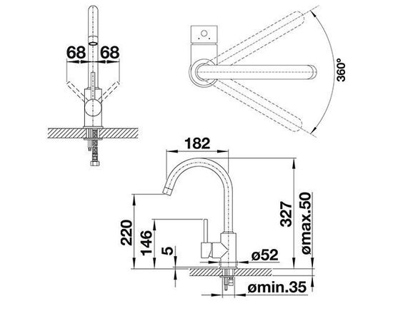 Смеситель для кухни Blanco MIDA черный 526145_, изображение 7