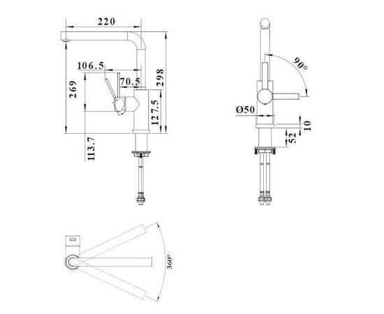 Смеситель для кухни Blanco LANORA-F 526179 нержавеющая сталь_, изображение 15