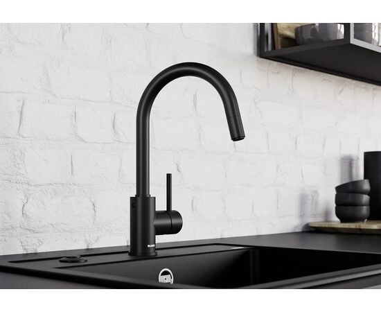 Смеситель для кухни Blanco MIDA-S черный матовый 526653 с выдвижной лейкой_, изображение 3
