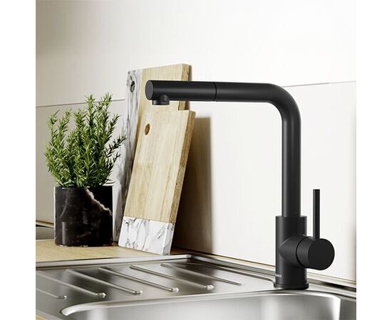 Смеситель для кухни Blanco Mila-S черный матовый 526779_, изображение 3