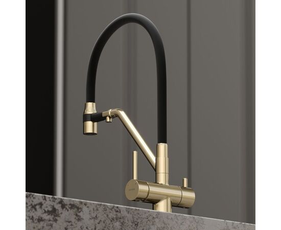 Смеситель для кухни Sancos Dora брашированное золото PVD покрытие SC4003BG_, изображение 23