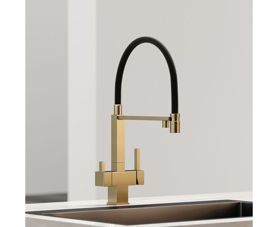 Смеситель для кухни Sancos Moro брашированное золото PVD покрытие SC4006BG_, изображение 3