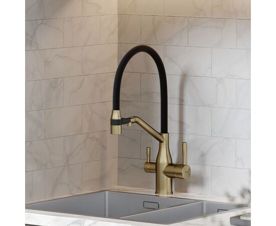 Смеситель для кухни Sancos Orta брашированное золото PVD покрытие SC4008BG_, изображение 11