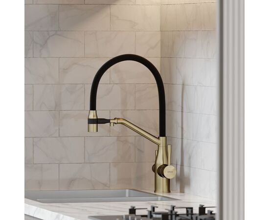 Смеситель для кухни Sancos Orta брашированное золото PVD покрытие SC4008BG_, изображение 19
