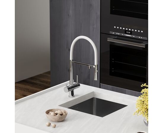 Смеситель для кухни Sancos Imola хром с белым изливом SC4010CHwh_, изображение 3