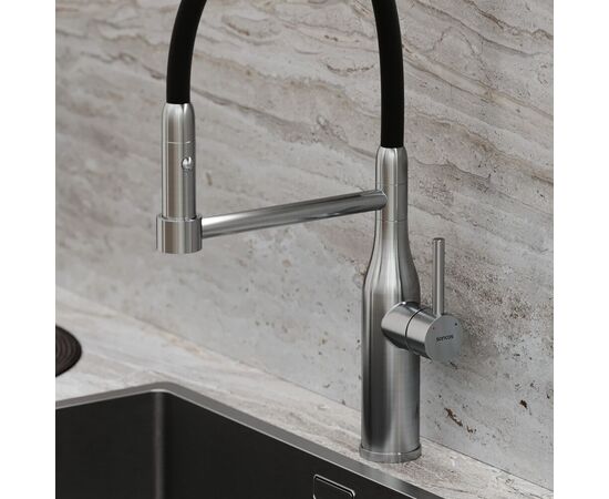 Смеситель для кухни Sancos Pride с гибким изливом нержавеющая сталь SC4011BNG_, изображение 15