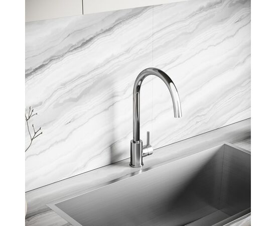 Смеситель для кухни Sancos Stainless с поворотным R изливом SC12001SS_, изображение 4