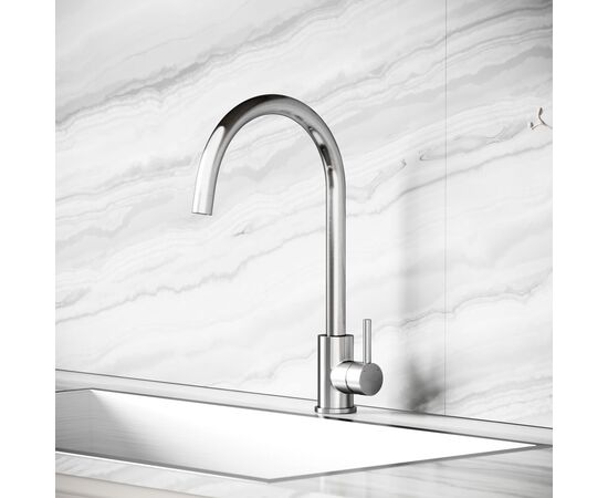 Смеситель для кухни Sancos Stainless с поворотным R изливом SC12001SS_, изображение 20