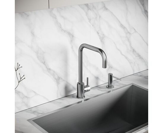 Смеситель для кухни Sancos Stainless с поворотным Г изливом SC12002SS_, изображение 4