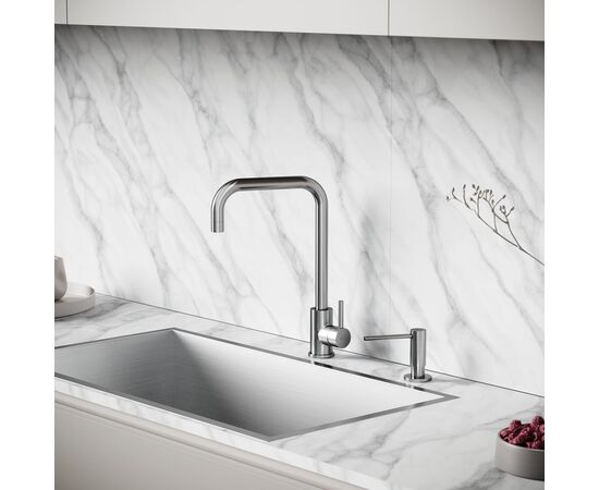 Смеситель для кухни Sancos Stainless с поворотным Г изливом SC12002SS_, изображение 16