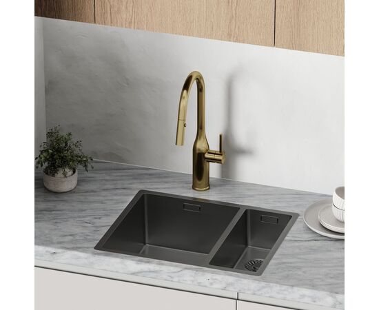 Смеситель для кухни Sancos Grand с вытяжным изливом брашированное золото PVD покрытие SC4002BG_, изображение 13