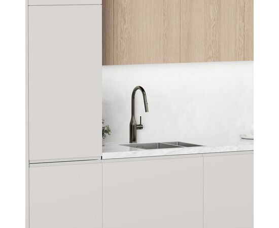 Смеситель для кухни Sancos Grand с вытяжным изливом вороненая сталь SC4002GG_, изображение 4