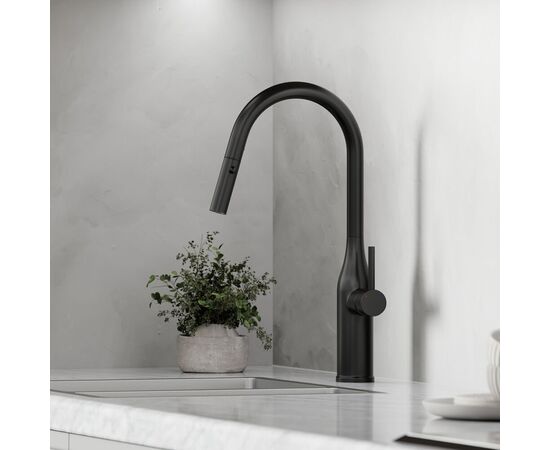 Смеситель для кухни Sancos Grand с вытяжным изливом матовый черный SC4002MB_, изображение 13