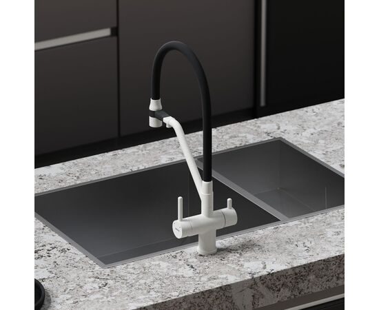 Смеситель для кухни Sancos Dora белый гранит SC4003GR_, изображение 5