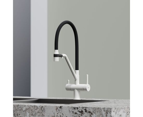 Смеситель для кухни Sancos Dora белый гранит SC4003GR_, изображение 9