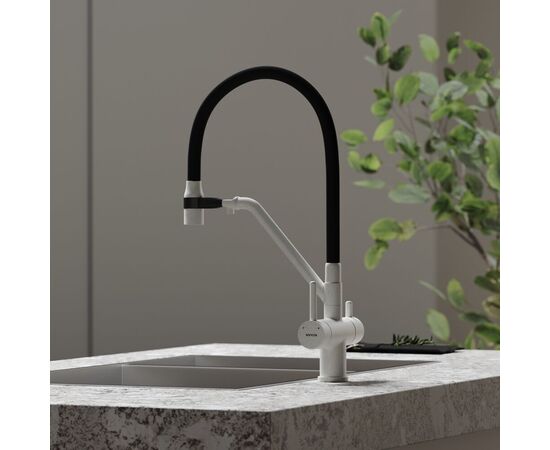 Смеситель для кухни Sancos Dora белый гранит SC4003GR_, изображение 17