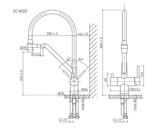 Смеситель для кухни Sancos Dora вороненая сталь SC4003GG_, изображение 28