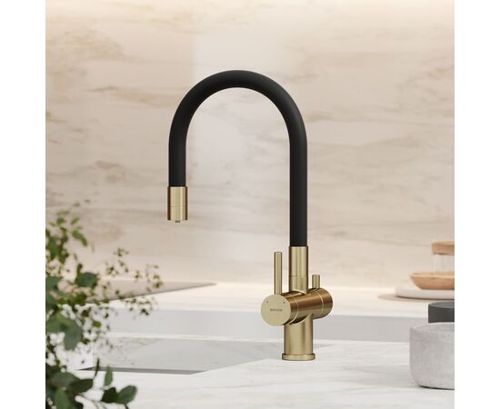 Смеситель для кухни Sancos Lucia брашированное золото PVD покрытие SC4004BG_, изображение 13