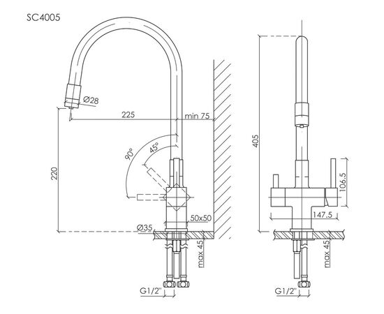 Смеситель для кухни Sancos Arno матовый черный SC4005MB_, изображение 28