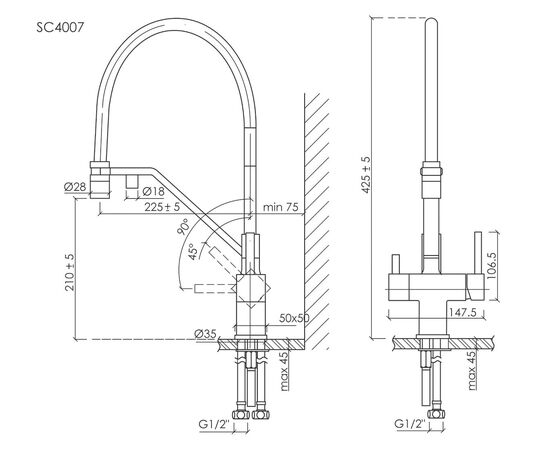 Смеситель для кухни Sancos Loro вороненая сталь SC4007GG_, изображение 28