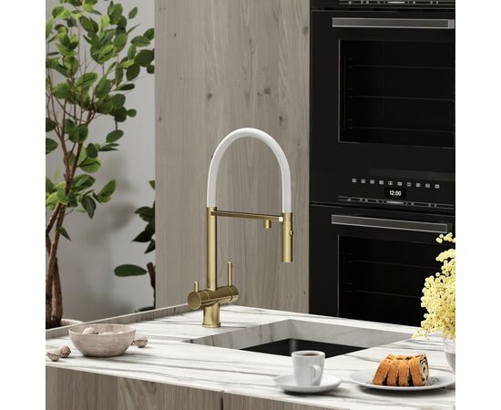 Смеситель для кухни Sancos Imola брашированное золото PVD покрытие SC4010BG_, изображение 4