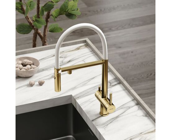 Смеситель для кухни Sancos Imola брашированное золото PVD покрытие SC4010BG_, изображение 13