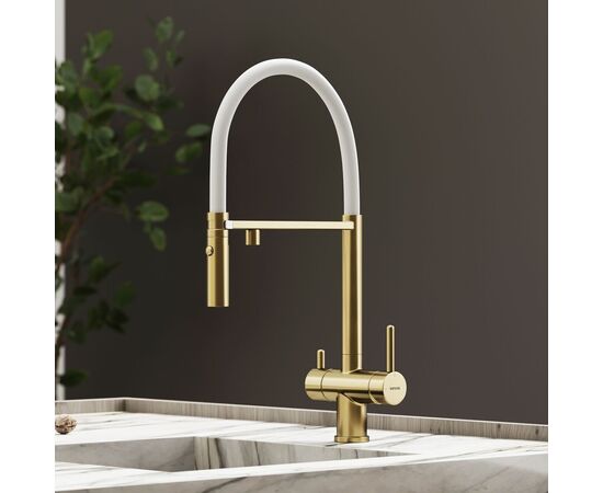 Смеситель для кухни Sancos Imola брашированное золото PVD покрытие SC4010BG_, изображение 20