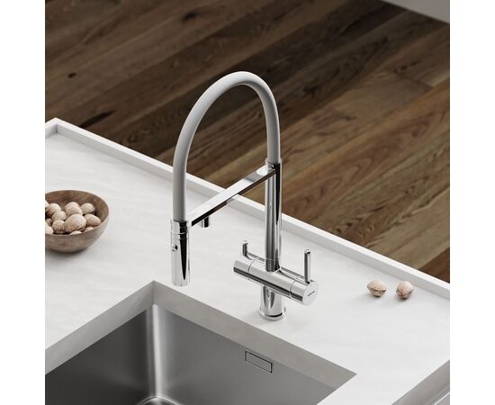 Смеситель для кухни Sancos Imola хром с белым изливом SC4010CHwh_, изображение 17