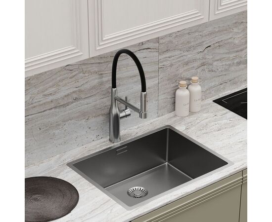 Смеситель для кухни Sancos Pride с гибким изливом нержавеющая сталь SC4011BNG_, изображение 5