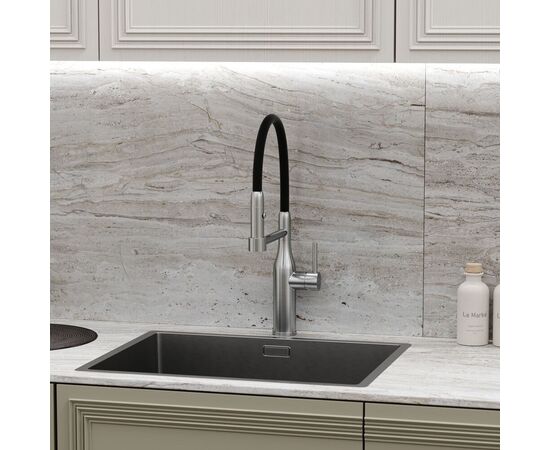 Смеситель для кухни Sancos Pride с гибким изливом нержавеющая сталь SC4011BNG_, изображение 8