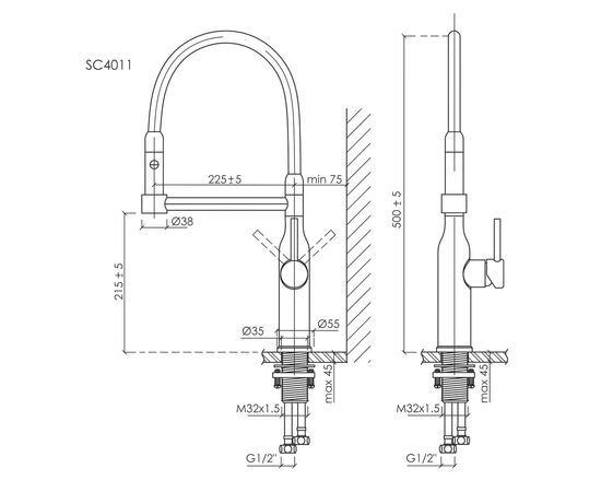 Смеситель для кухни Sancos Pride с гибким изливом вороненая сталь SC4011GG_, изображение 29