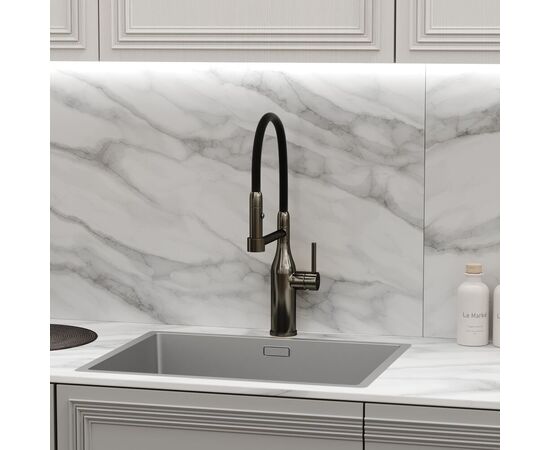 Смеситель для кухни Sancos Pride с гибким изливом вороненая сталь SC4011GG_, изображение 9