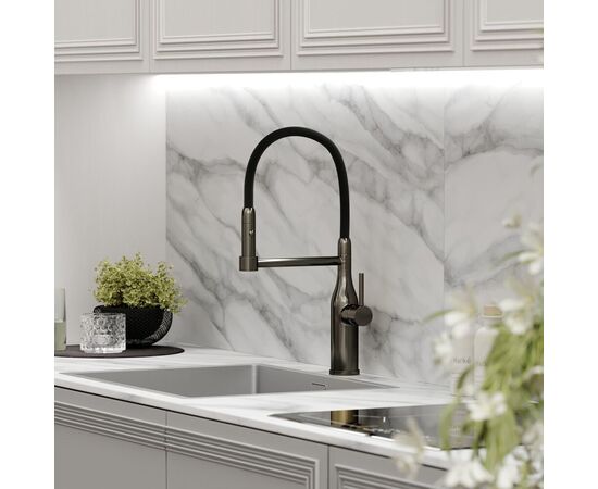 Смеситель для кухни Sancos Pride с гибким изливом вороненая сталь SC4011GG_, изображение 13