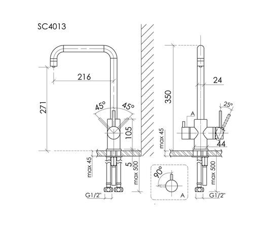 Смеситель для кухни Sancos Vela брашированное золото SC4013BG_, изображение 25