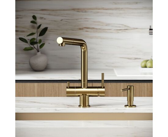 Смеситель для кухни Sancos Spin брашированное золото SC4015BG_, изображение 4