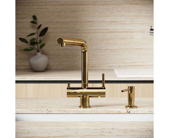 Смеситель для кухни Sancos Spin полированное золото SC4015ZG_, изображение 5