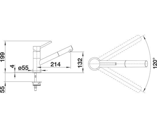 Смеситель для кухни Blanco Kano-S 521503 хром_, изображение 5