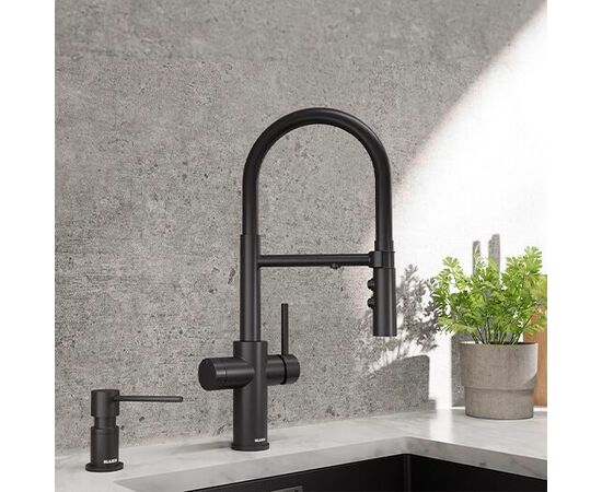 Смеситель для кухни Blanco CATRIS-S Flexo Filter матовый черный 526707 выдвижной шланг_, изображение 5